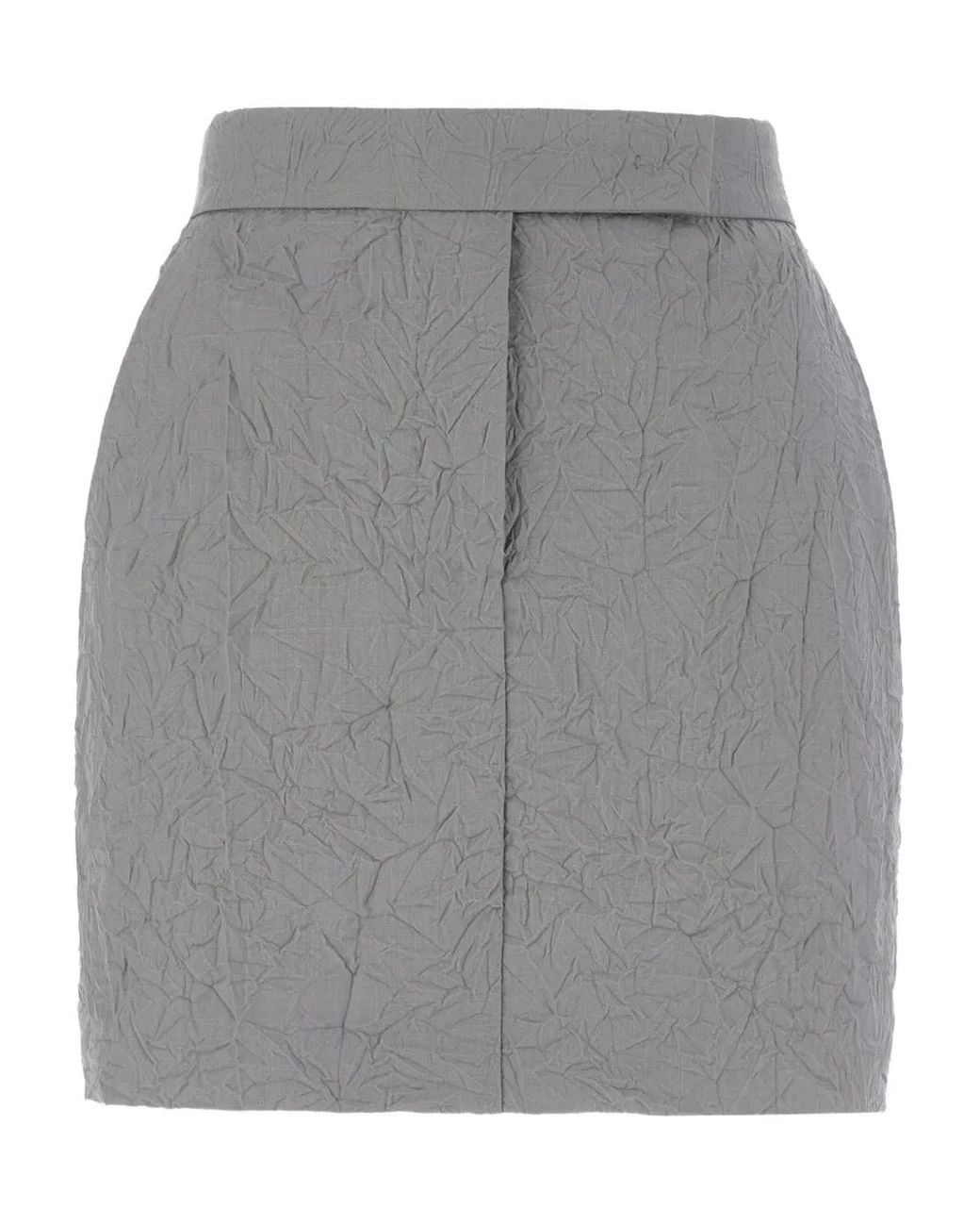 Max Mara Gray Wool Mini Skirt