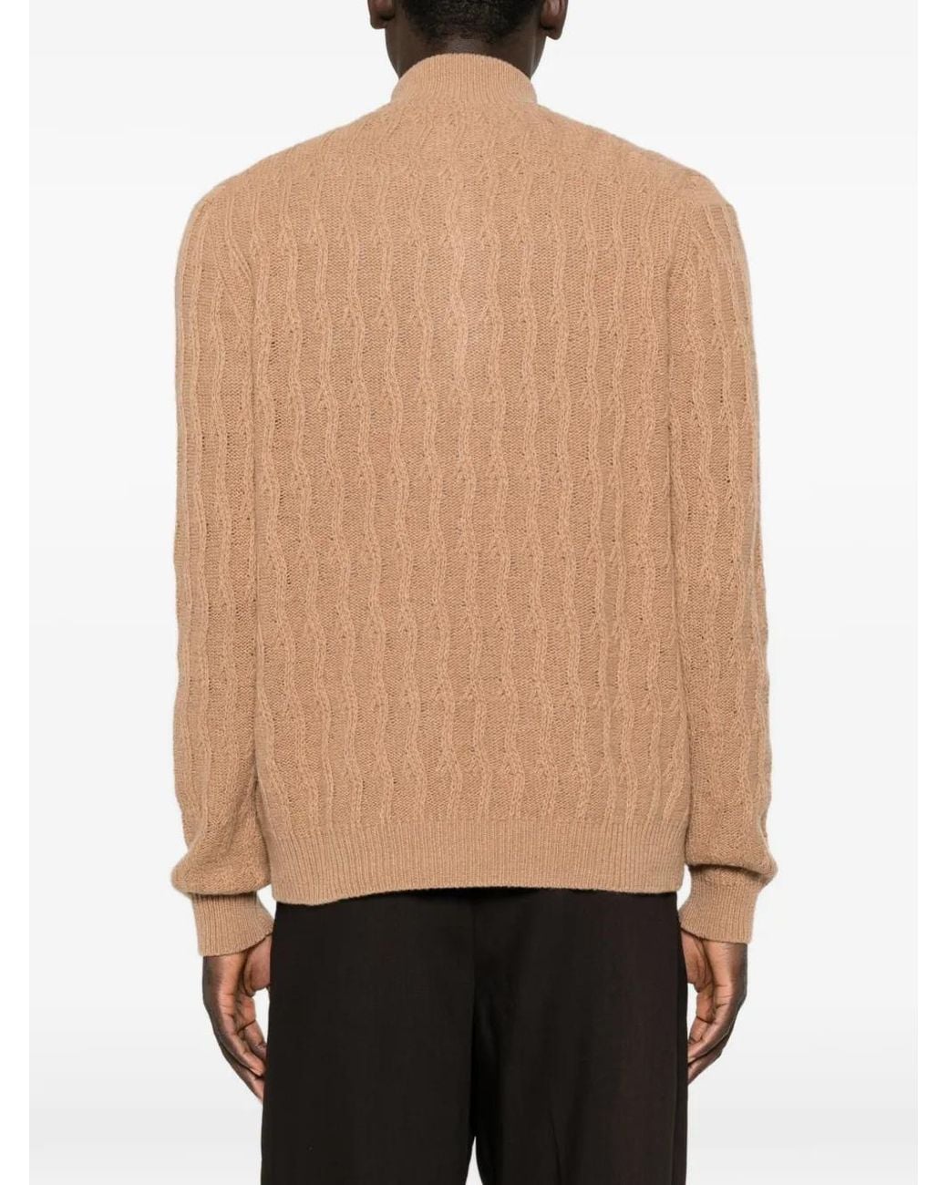 Etro Natural Quarter-Zip Sweater for men