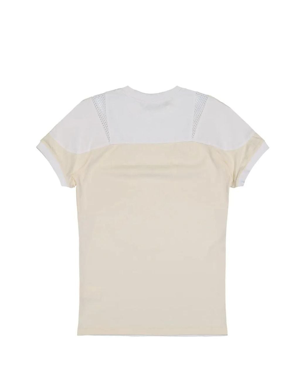 GmbH White Patchwork Mesh-Insert T-Shirt for men