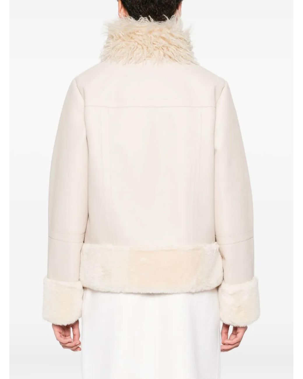 Twinset Natural Trimmed Zip-Front Jacket