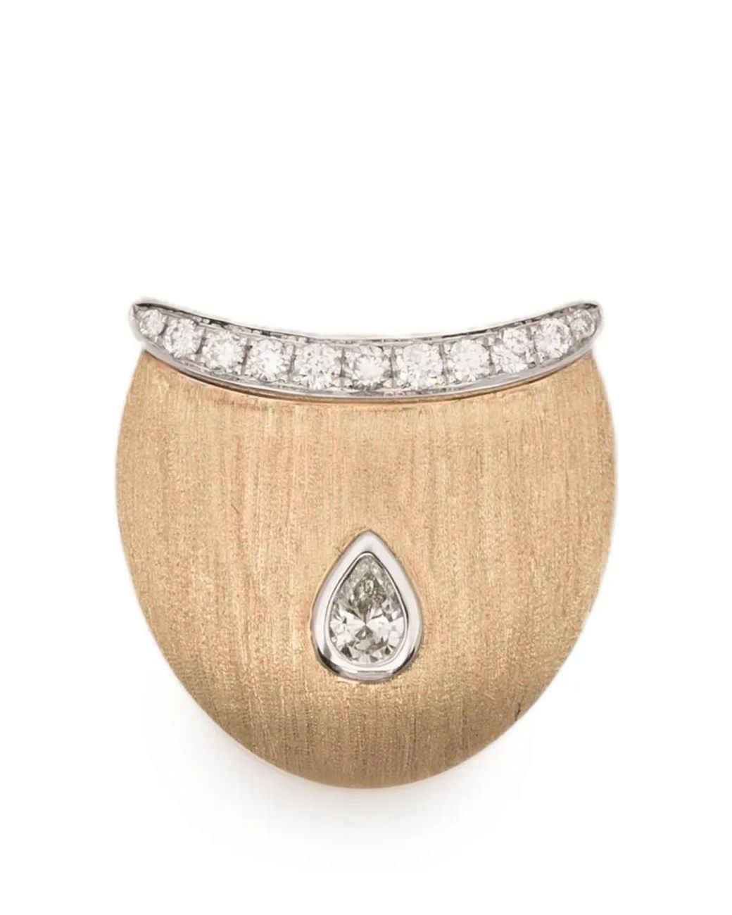 Rainbow K Natural Brushed Diamond Earring