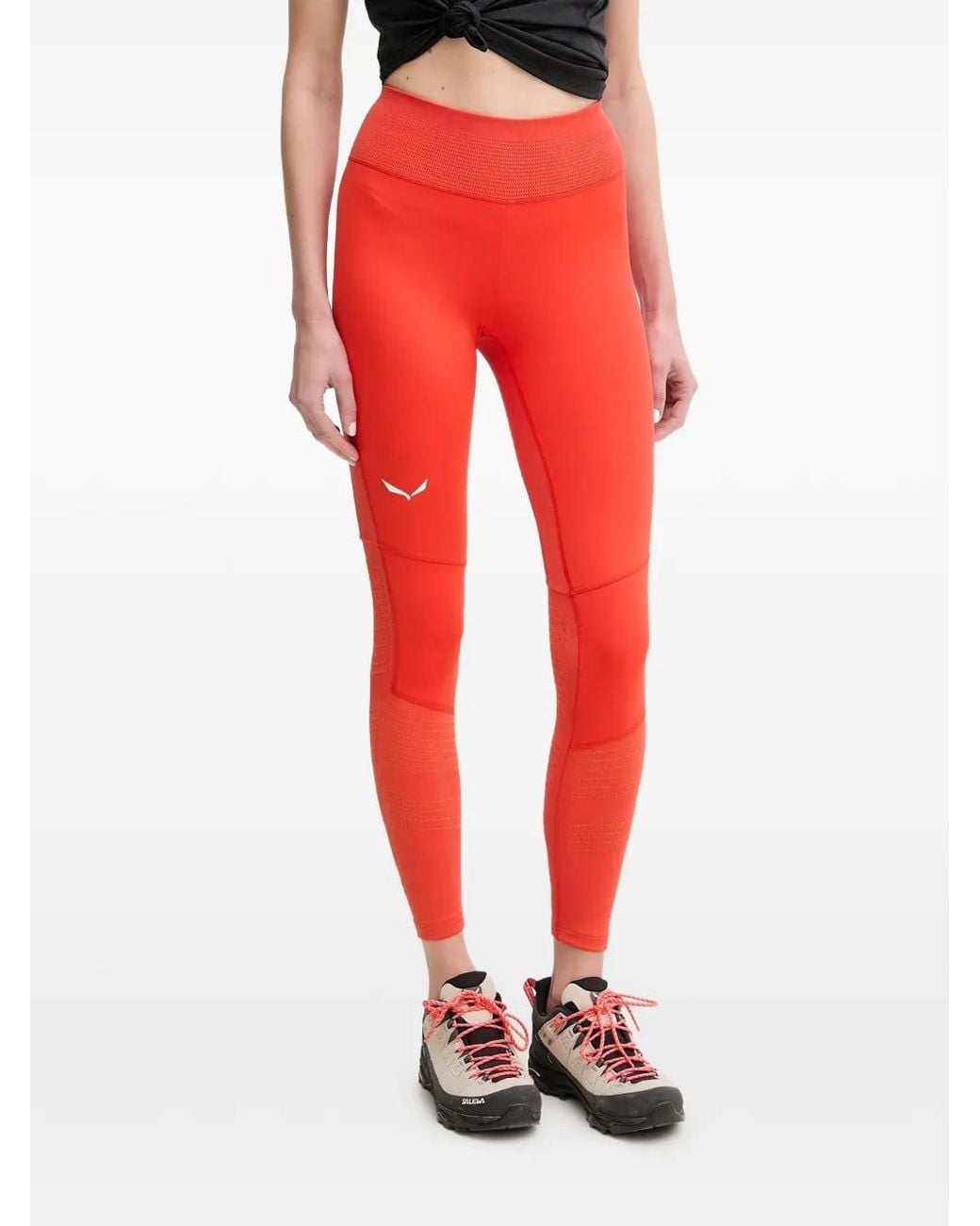 Salewa Red Legging À Logo Imprimé