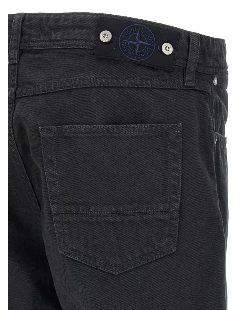 Stone Island Black J100005 Light Bull Denim-Tc Jeans for men