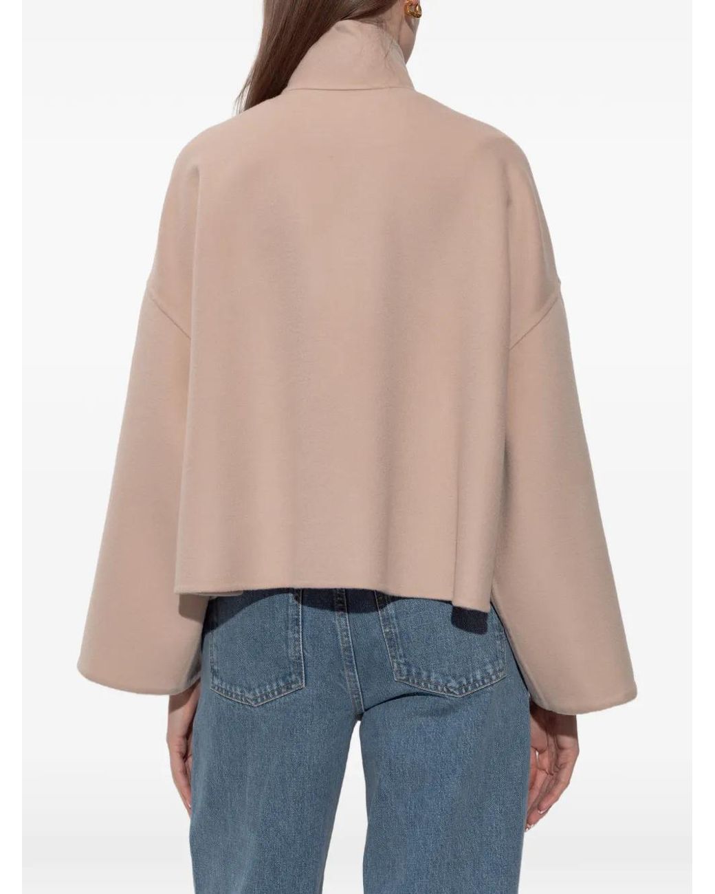 Fabiana Filippi Natural Zip Funnel-Neck Jacket