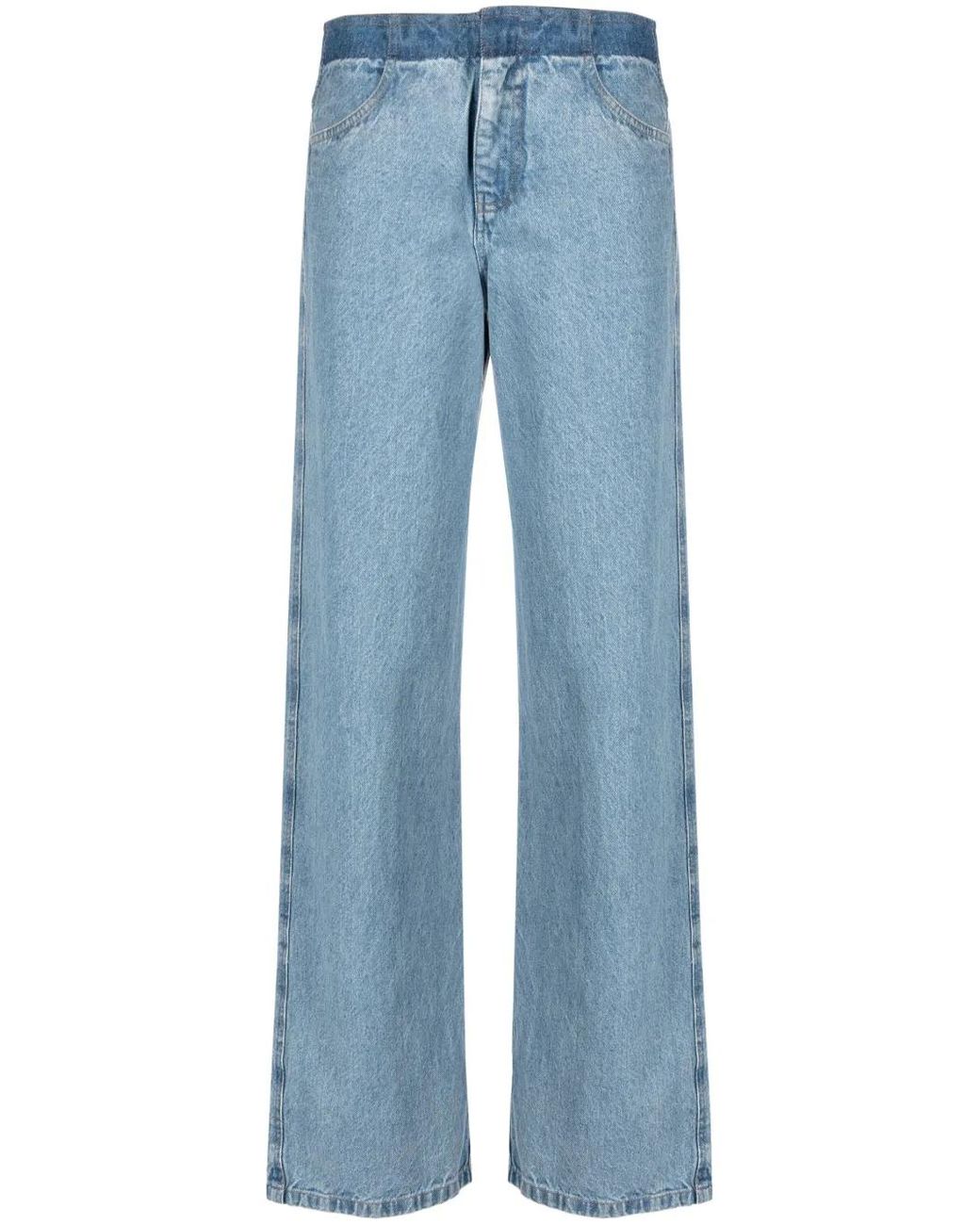 Christopher Esber Straight Jeans in het Blue