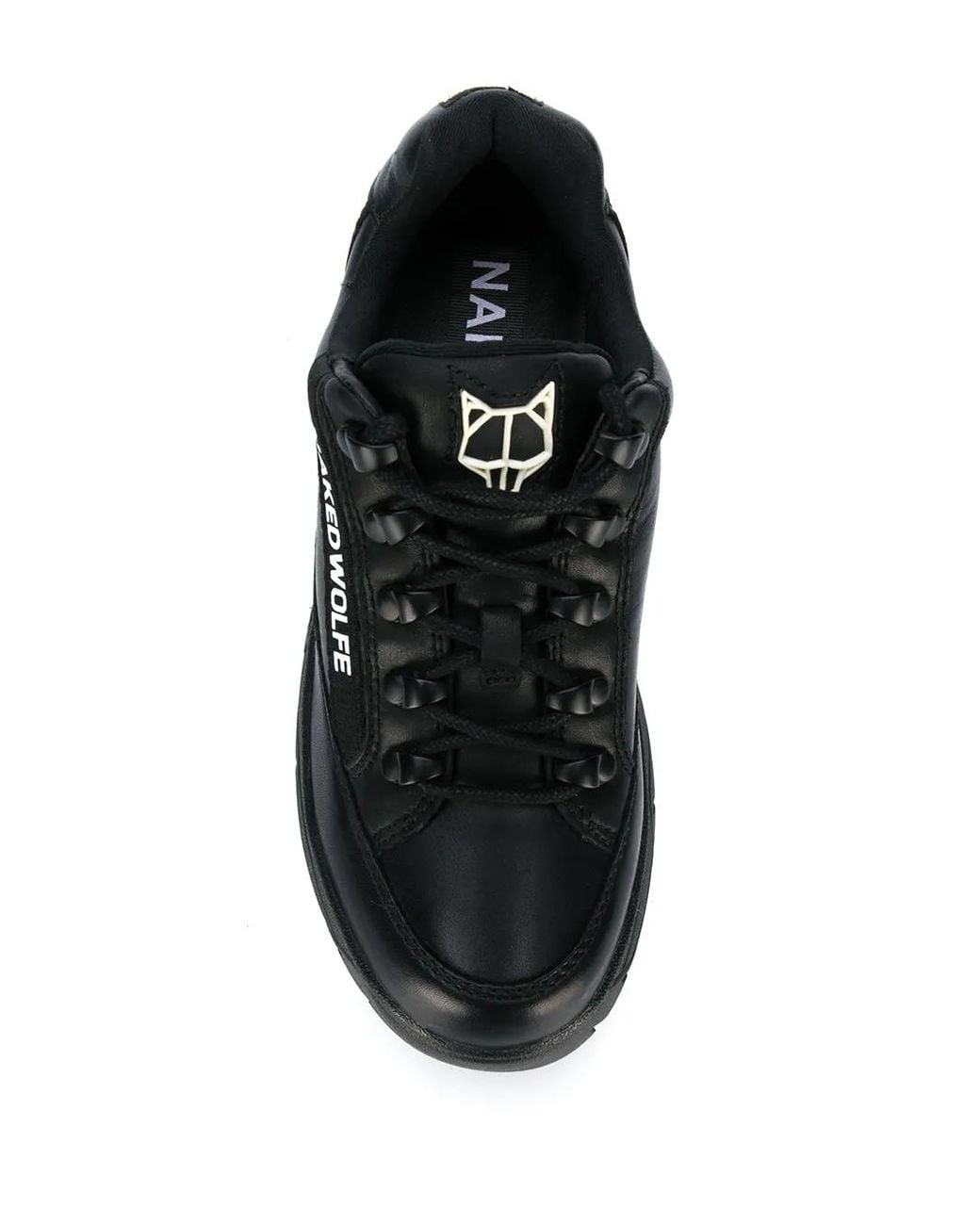 Naked Wolfe Black Sporty Platform Sneakers
