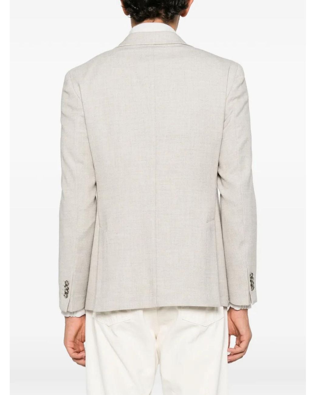 Blazer De Tejido Diagonal Manuel Ritz de hombre de color White