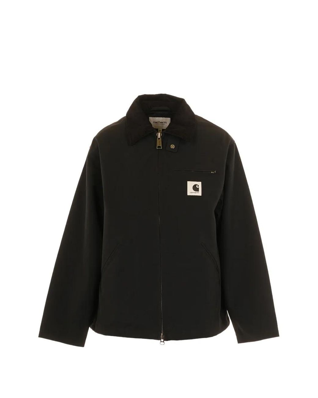 Carhartt Black Veste À Col En Velours Côtelé
