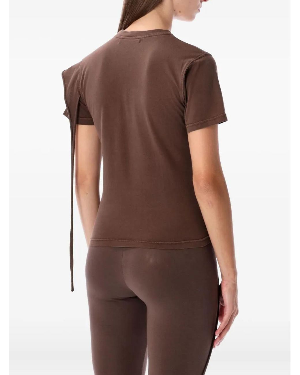OTTOLINGER Brown Draped T-Shirt
