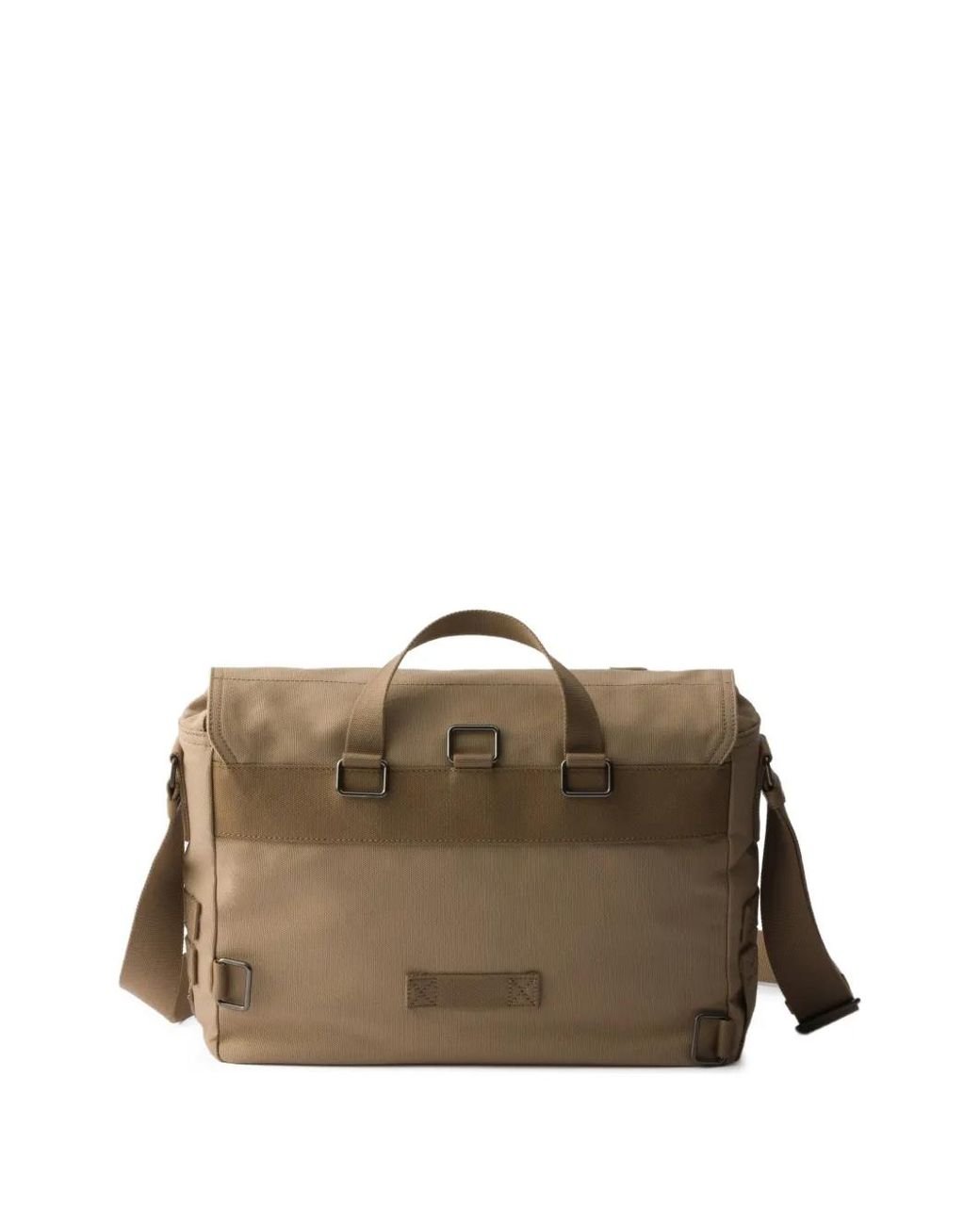 Prada Brown Canvas Messenger Bag for men