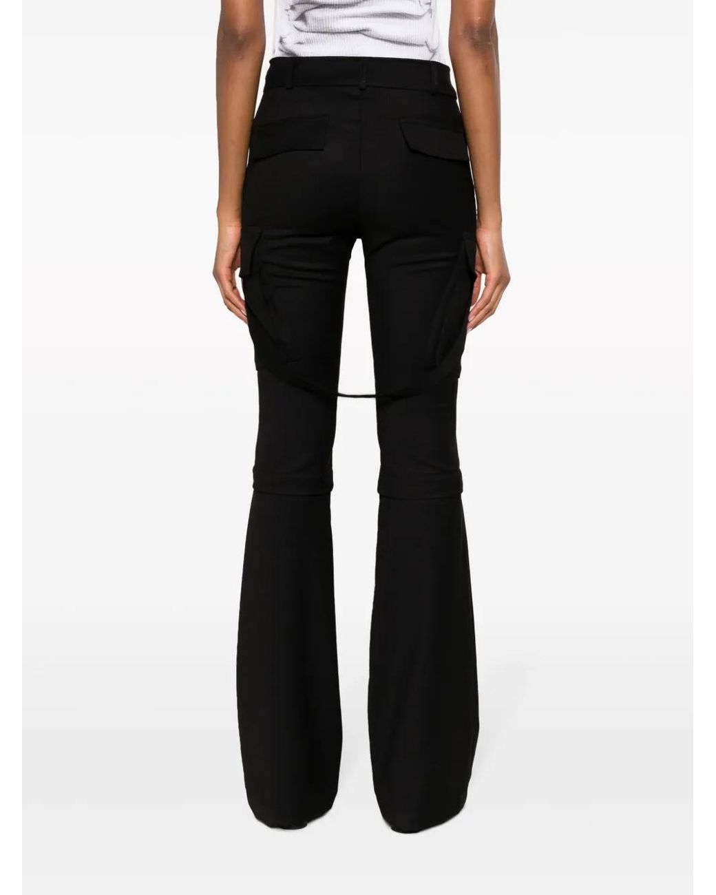ANDREADAMO Black Detachable-Leg Cargo Trousers