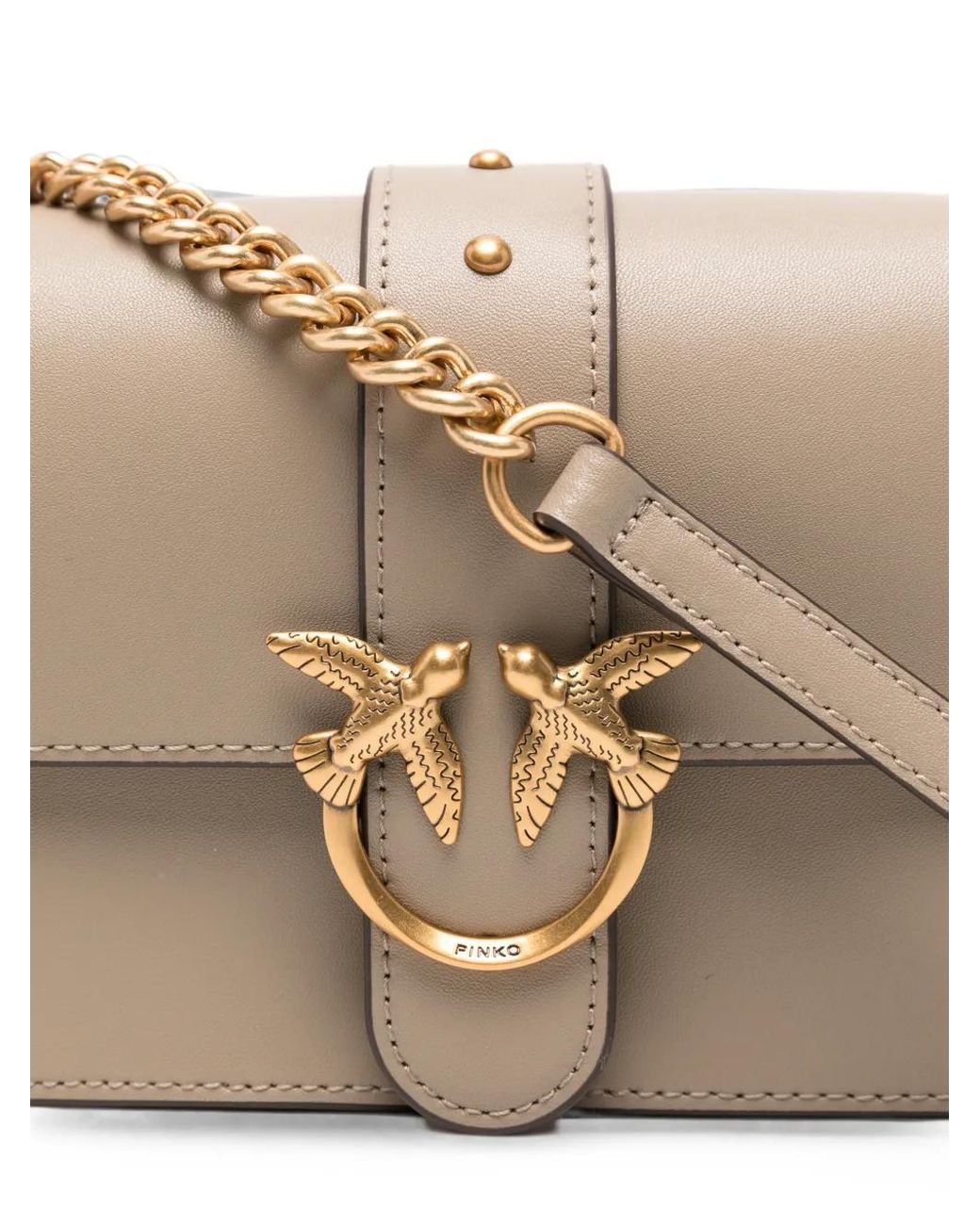 Pinko Natural Small Love Birds Cross Body Bag
