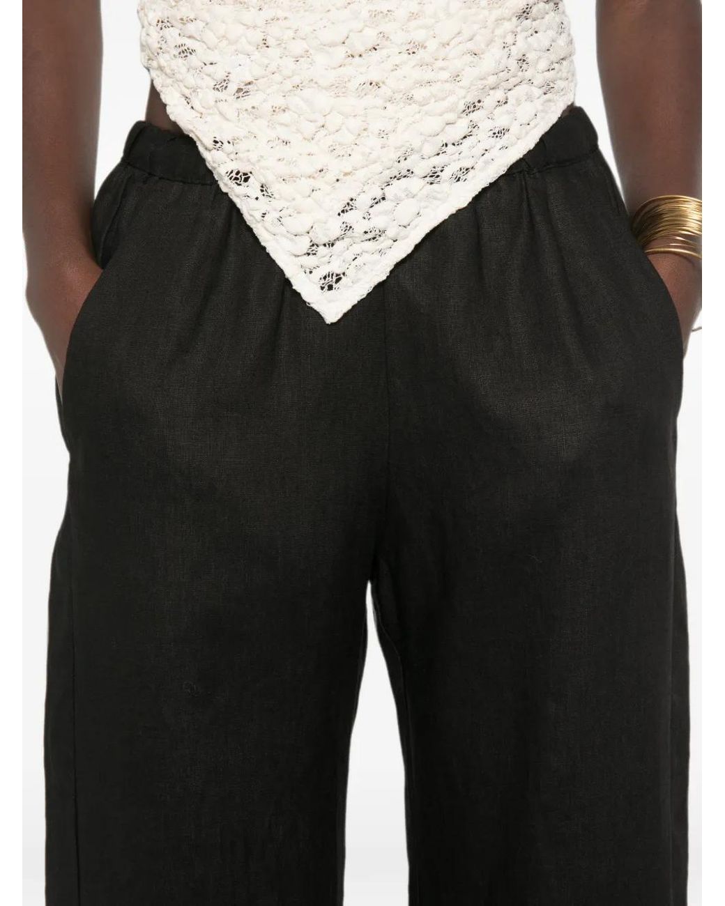 Enza Costa Black Pantalon Everywhere En Lin