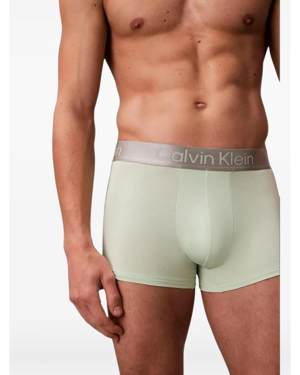 Calvin Klein Blue Logo-Waistband Boxers (Set Of Three) for men