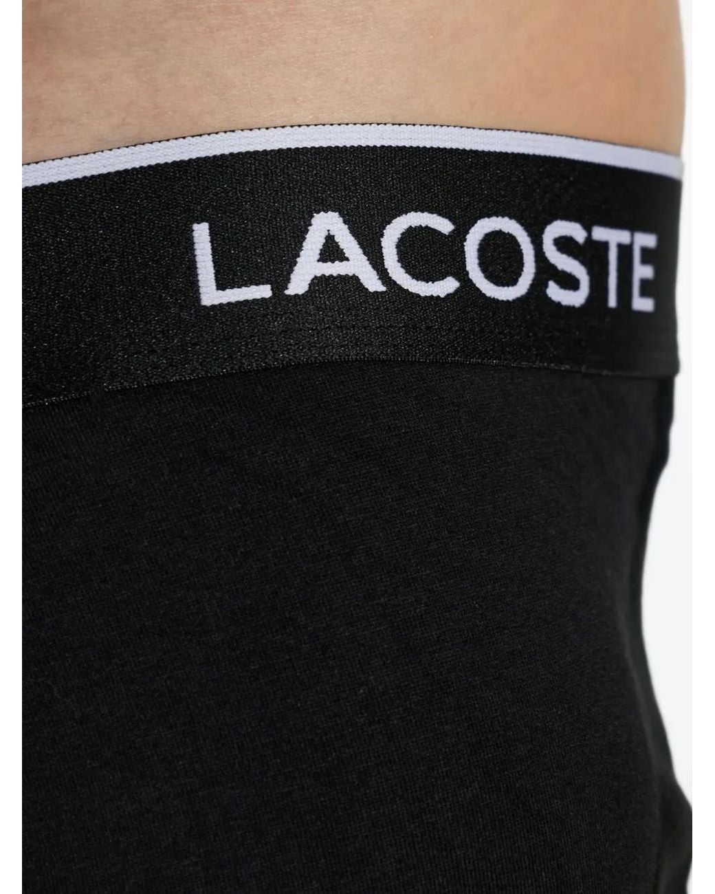 Lacoste Gray Logo-Waistband Boxers (Set Of Three) for men