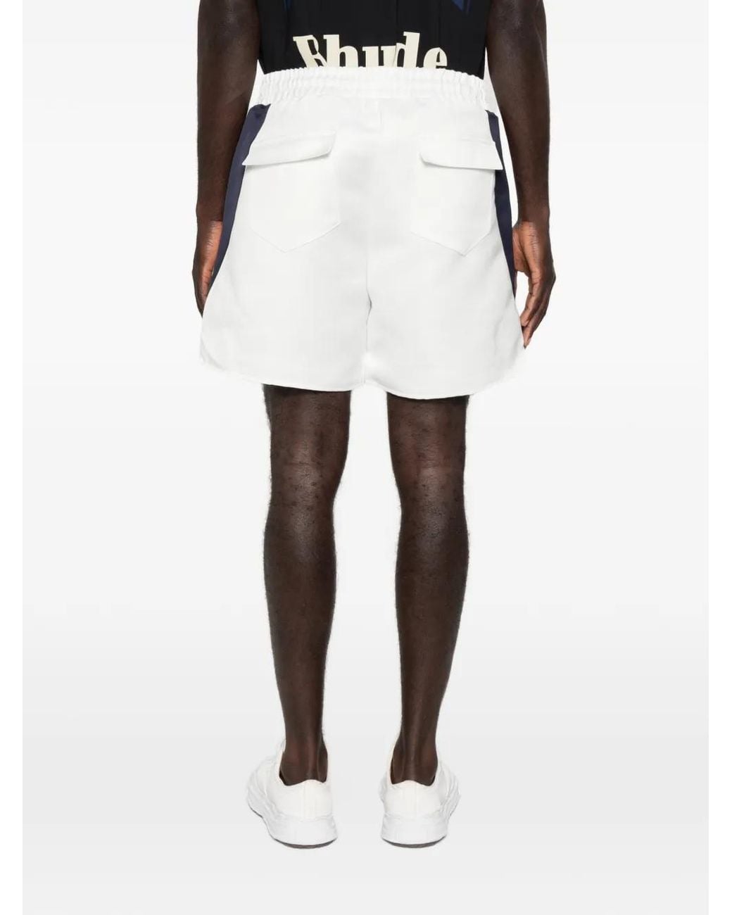 Rhude White Logo Lightning Shorts for men