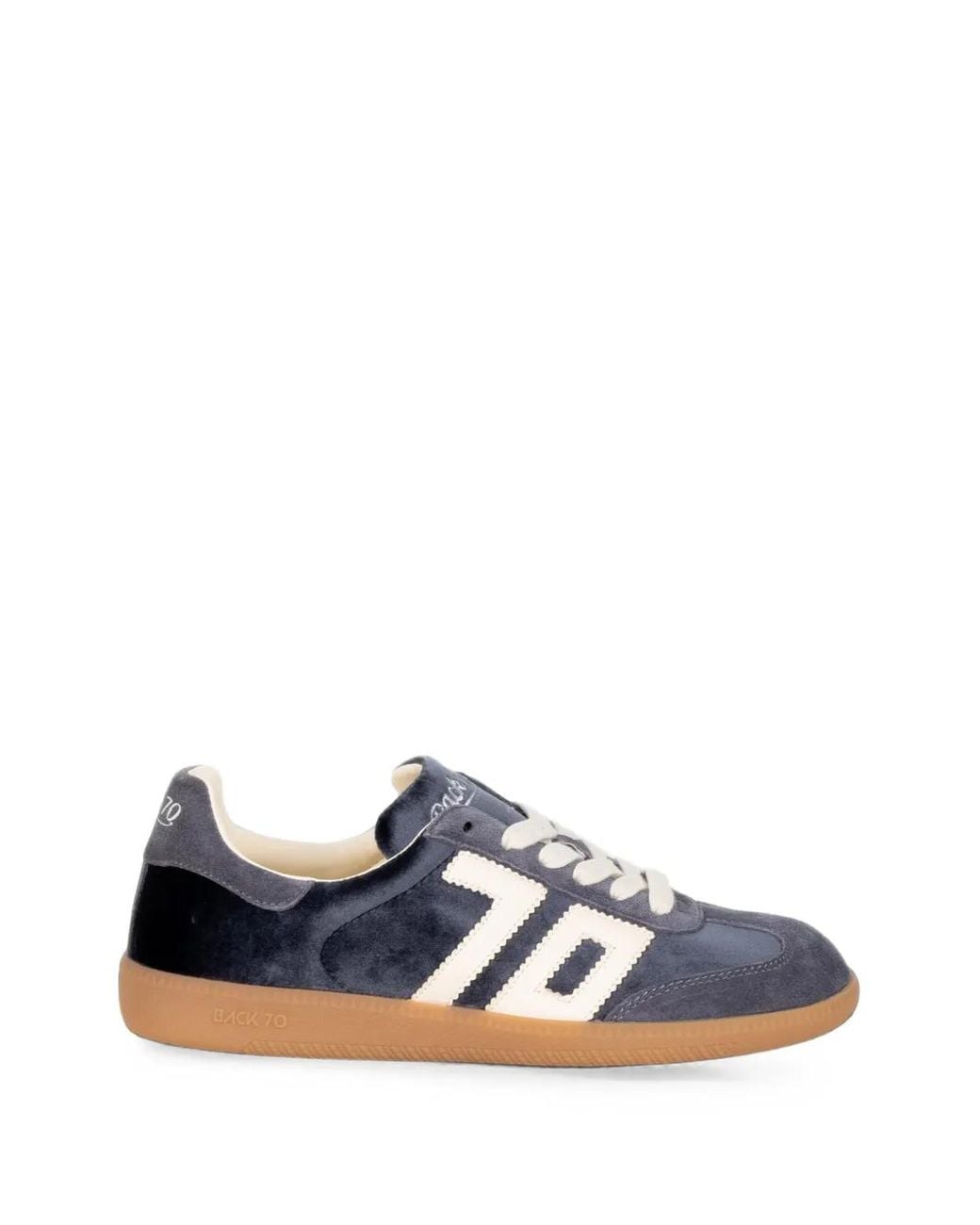 Back 70 Blue Logo-Patch Panelled Sneakers