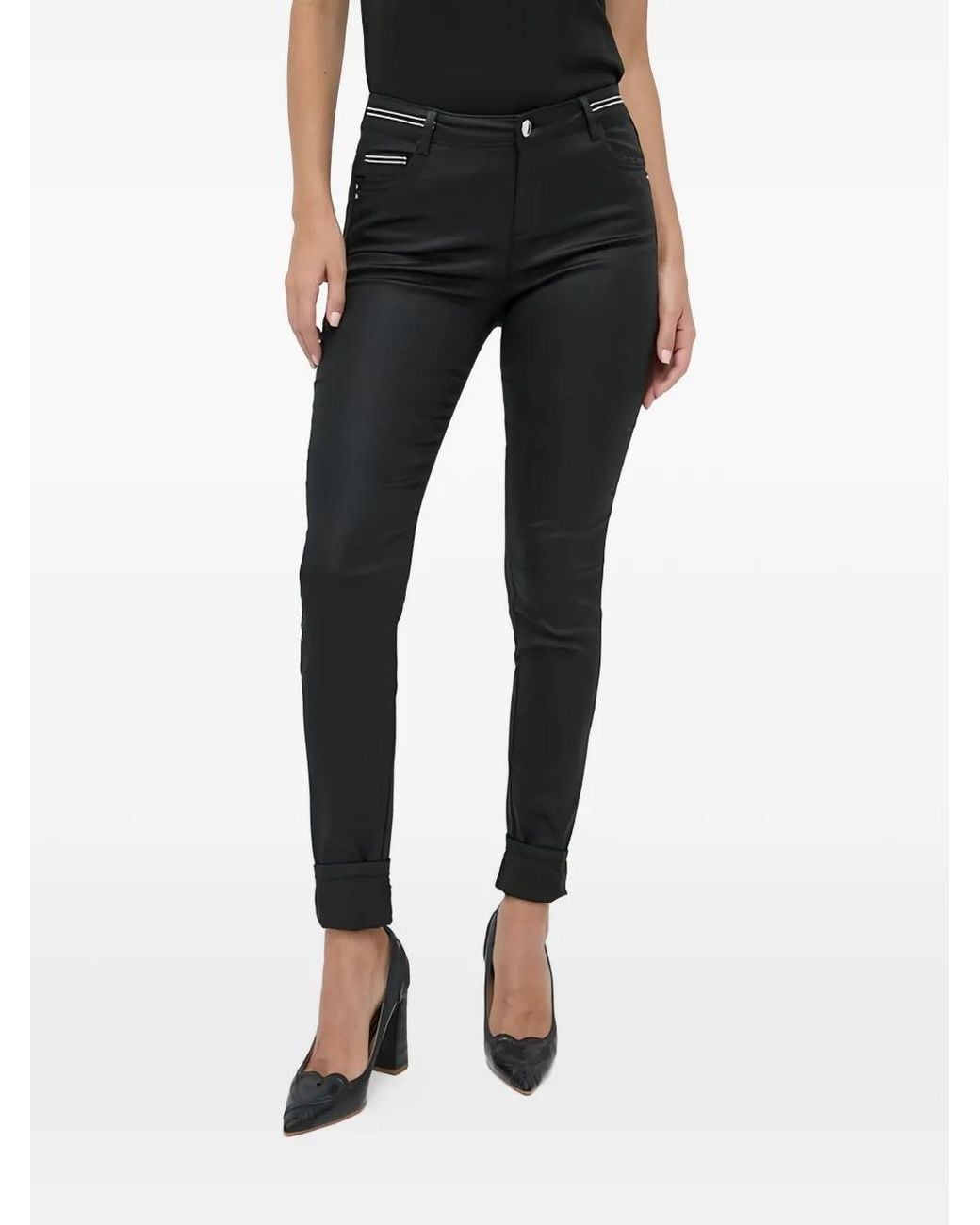Morgan Black Cuffed Trousers