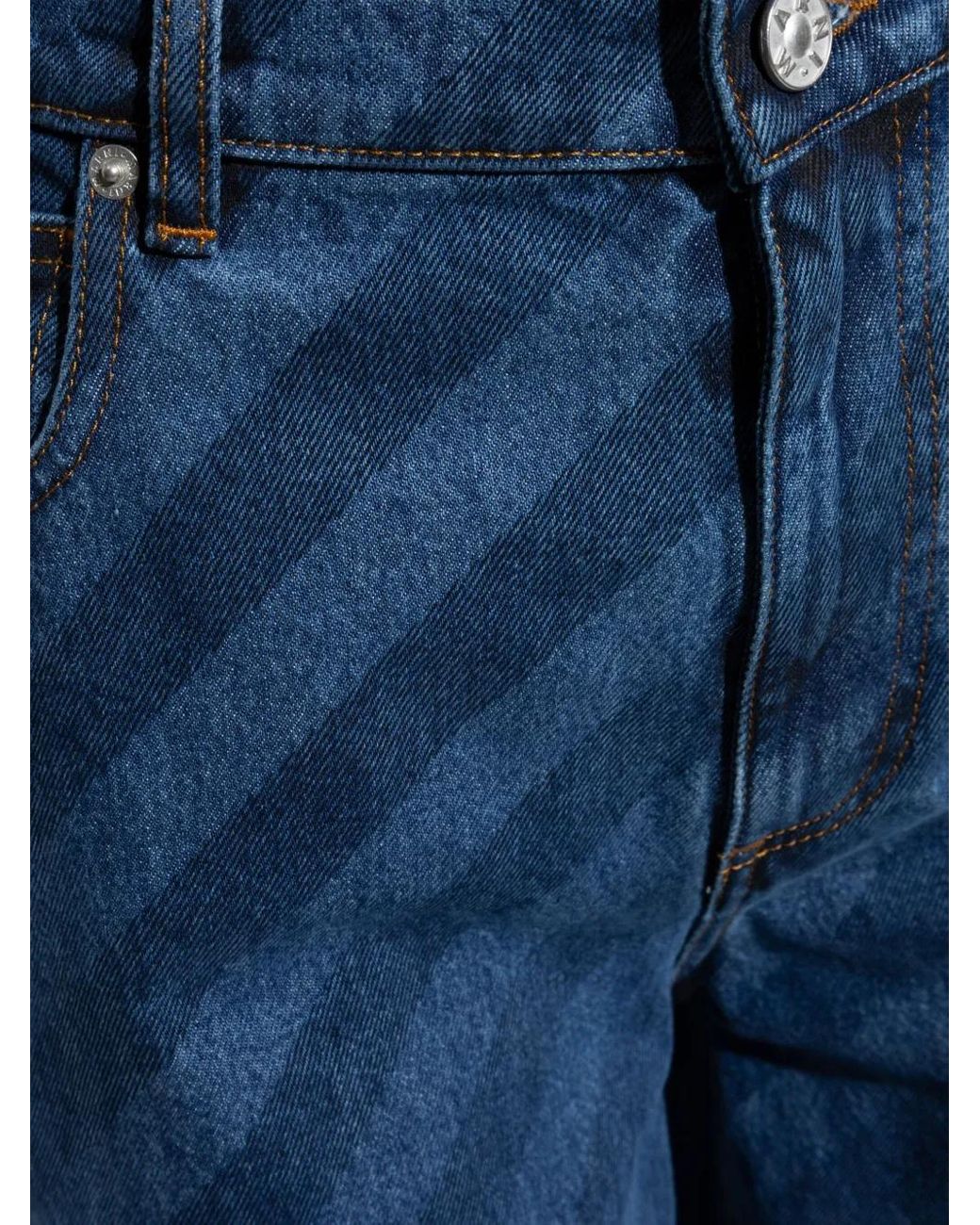 Marni Gestreepte Jeans in het Blue
