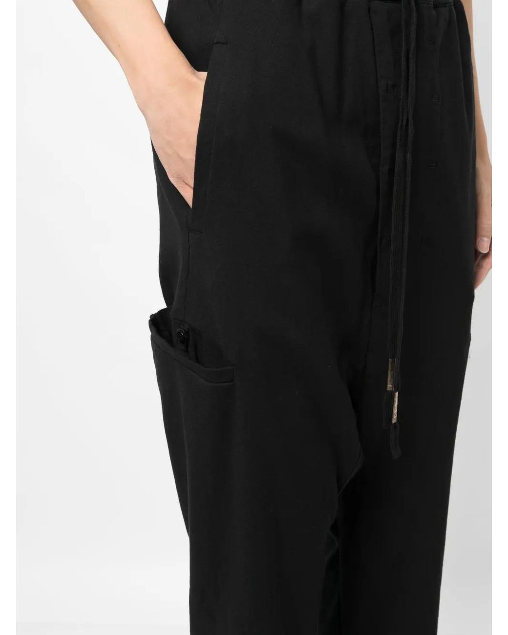 Boris Bidjan Saberi Black Drawstring-Elasticated Track Pants for men