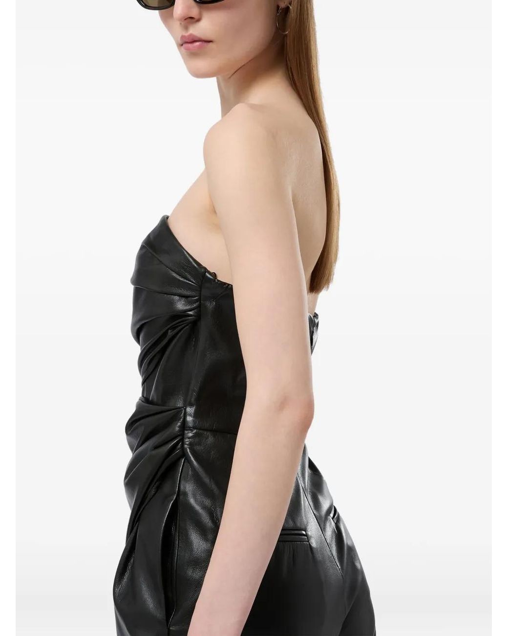 ANDAMANE Black Yana Draped Jumpsuit