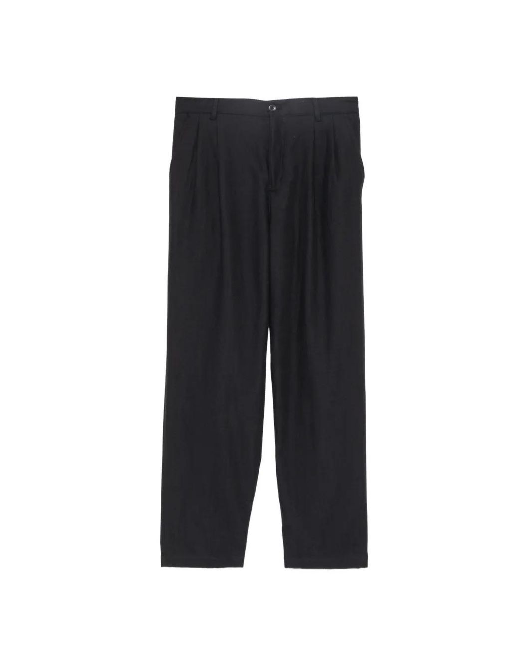Norse Projects Black Twill Pleated Trousers for men