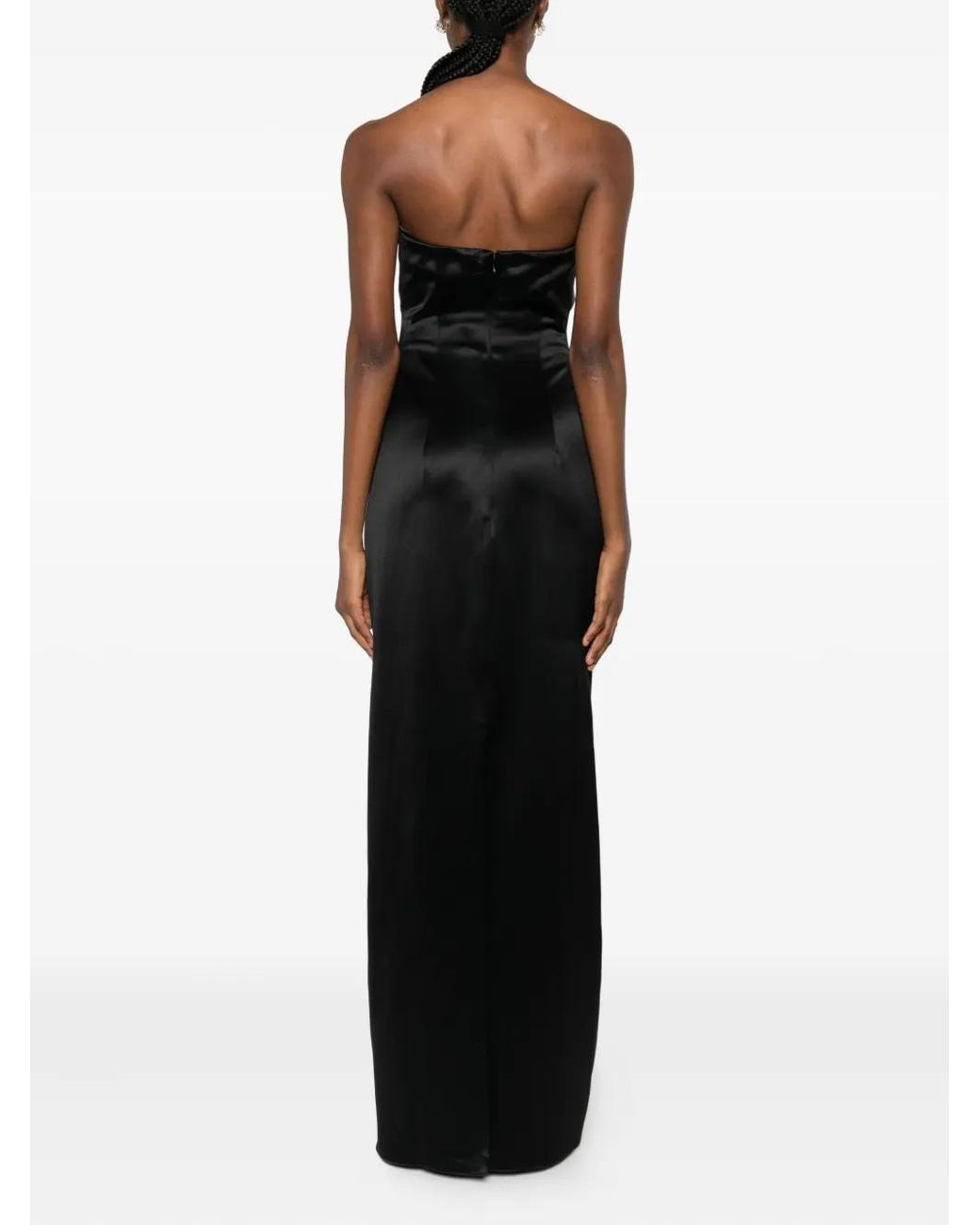 retroféte Black Twisted Strapless Dress