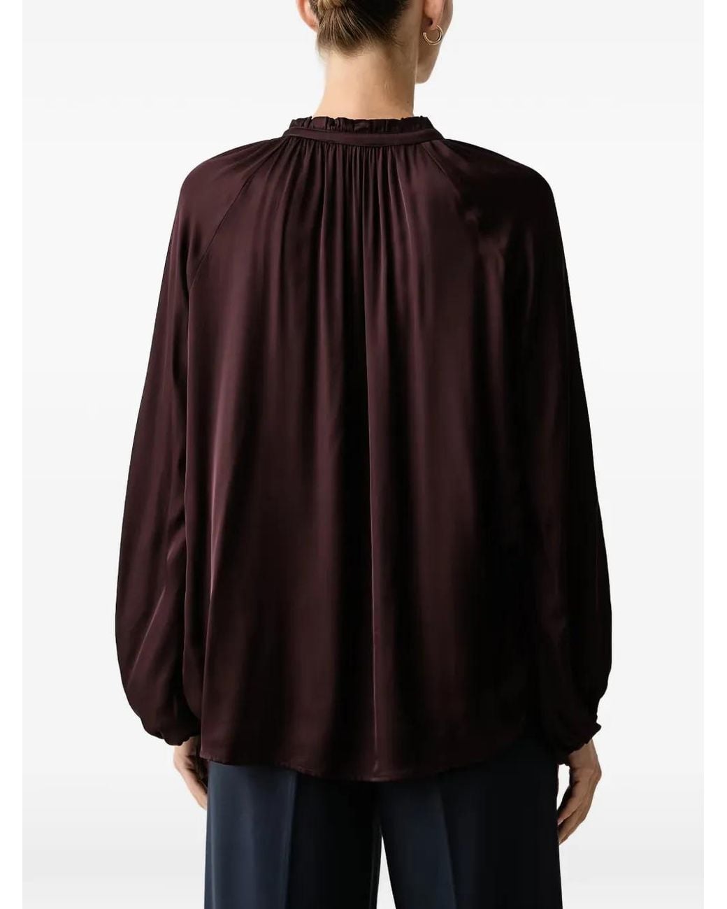 Marc O' Polo Black Ruffled Tie-Neck Blouse