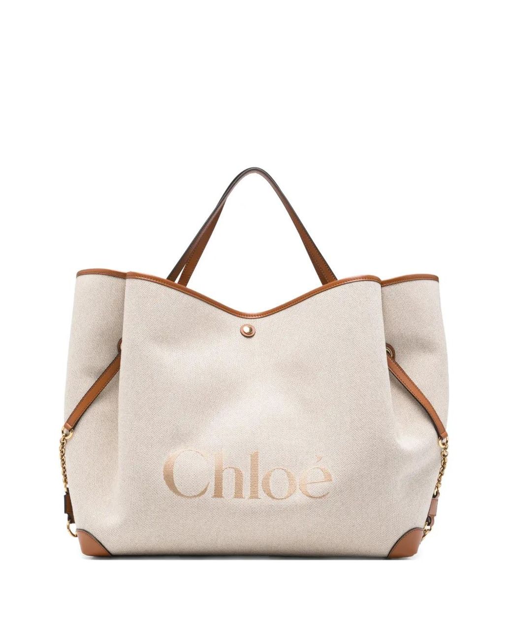Chloé Natural Large Clover Tote Bag