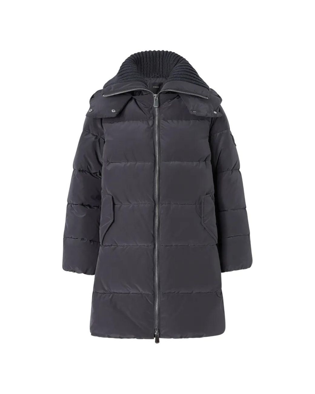 Pinko Gray Down Jacket