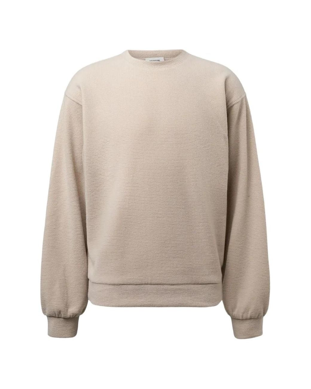 Drykorn Natural Waffle-Knit Crew-Neck Sweatshirt for men
