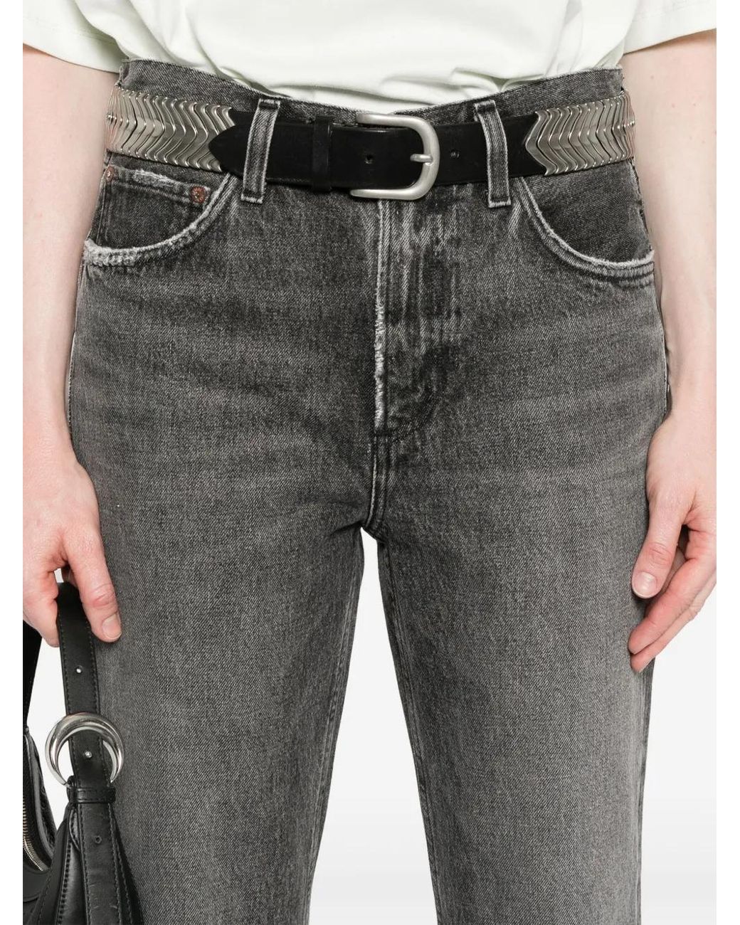 Straight Jeans Agolde de color Gray