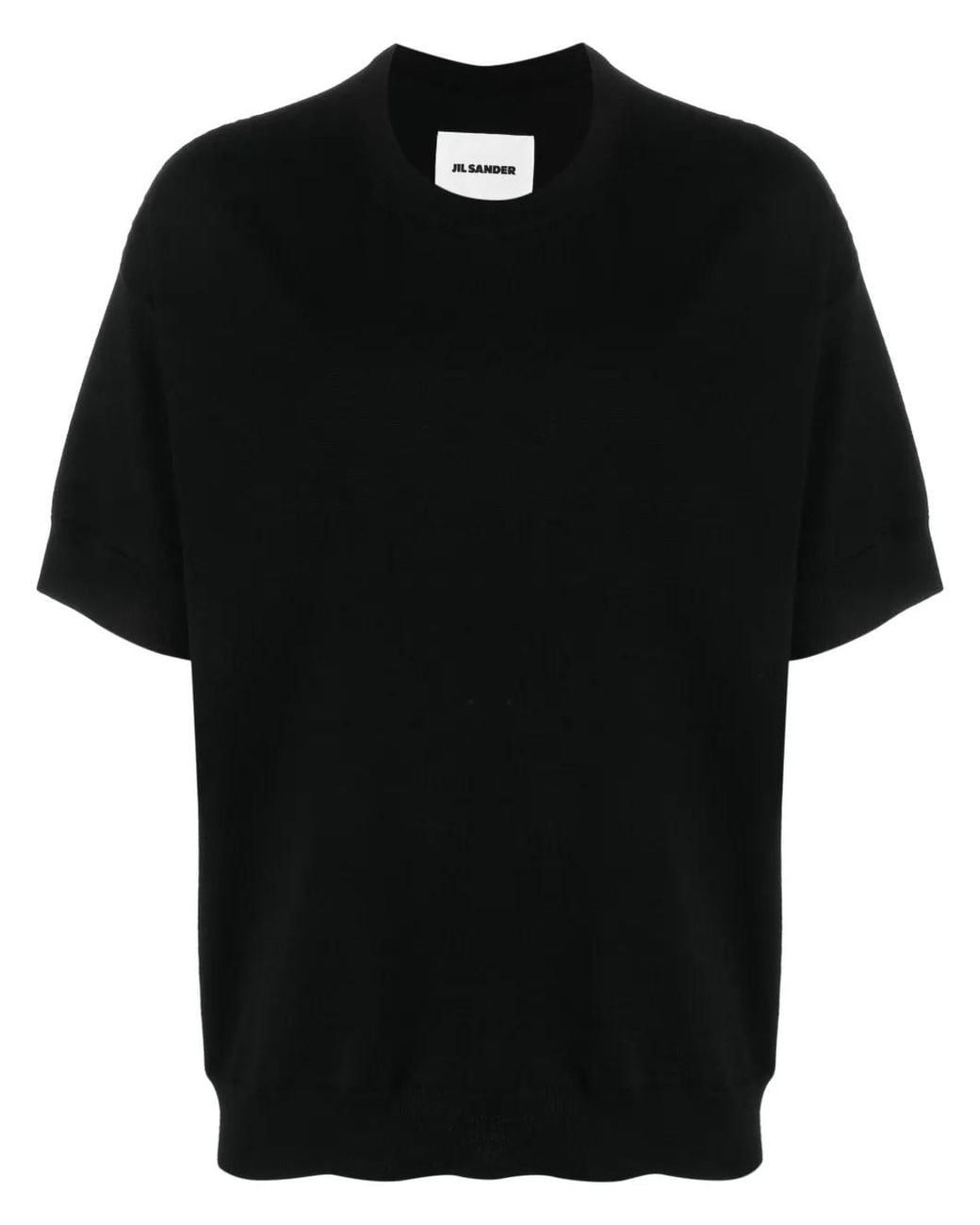 Jil Sander Black Short-Sleeve Wool T-Shirt for men