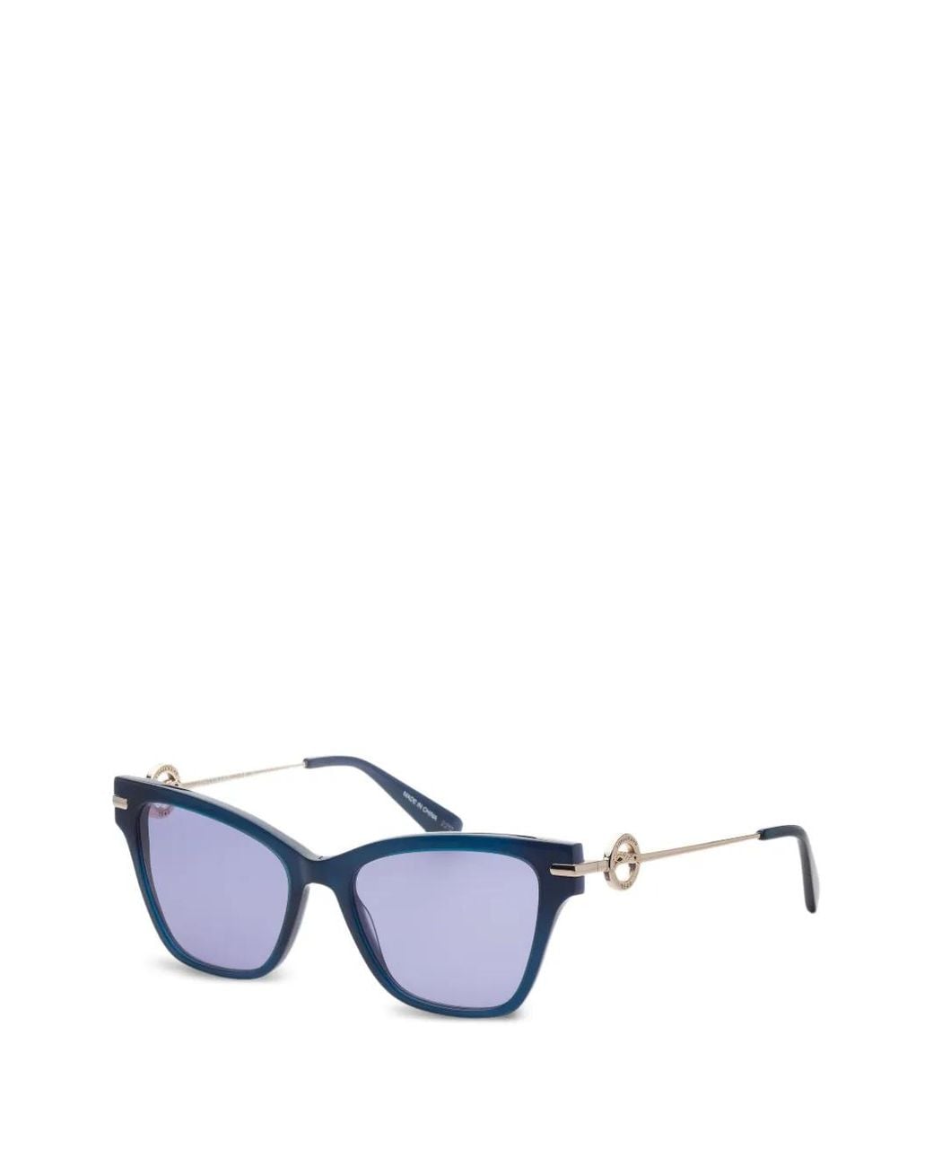 Longchamp White Logo-Plaque Cat-Eye Sunglasses