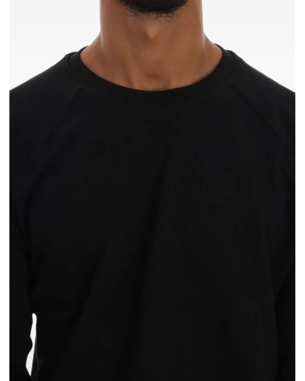 Daniele Alessandrini Black Raglan-Sleeve Sweater for men