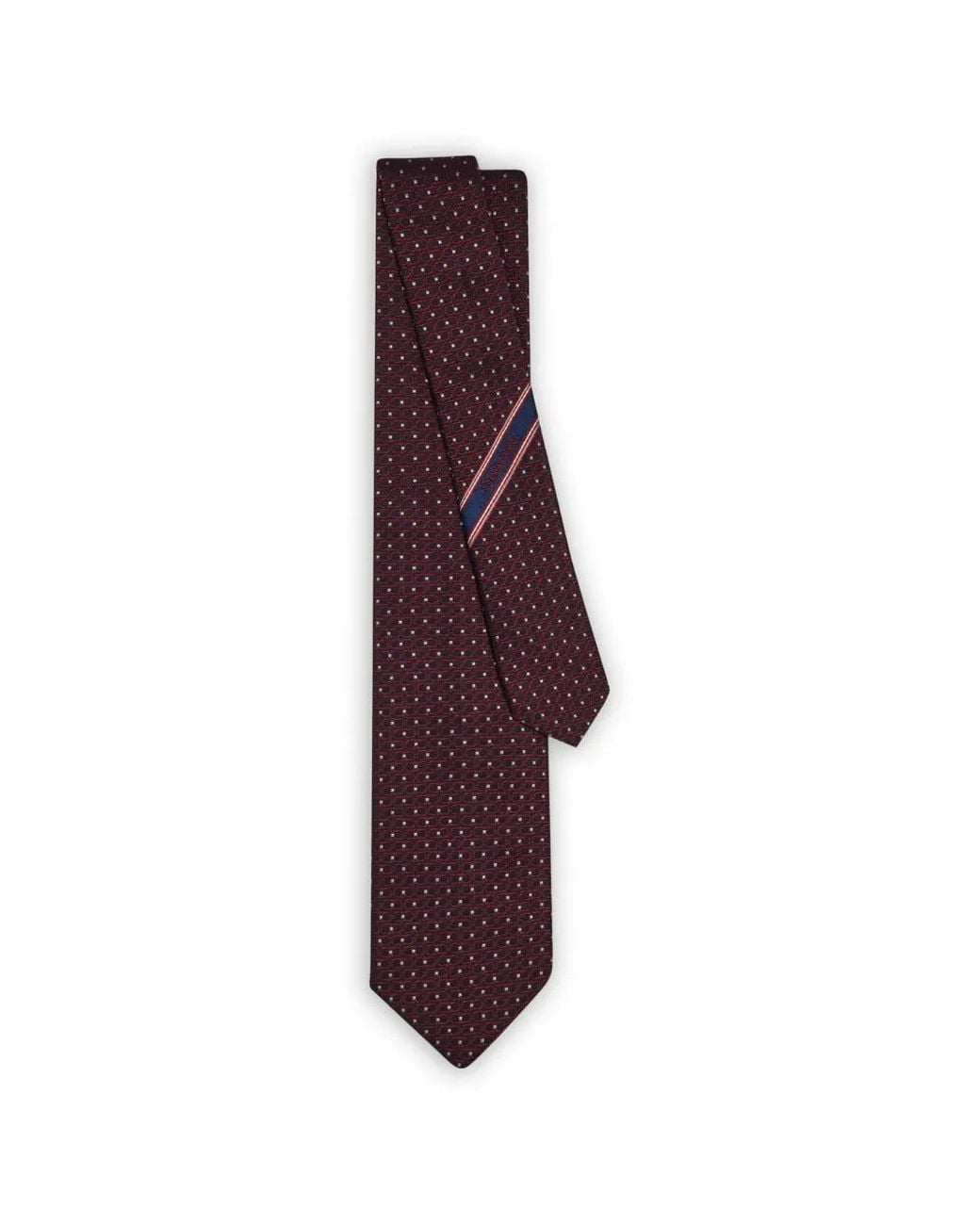Ferragamo Purple Double-Gancini Silk Jacquard Tie for men