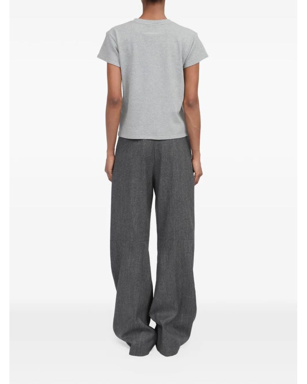 MM6 by Maison Margiela Gray Graphic-Print T-Shirt