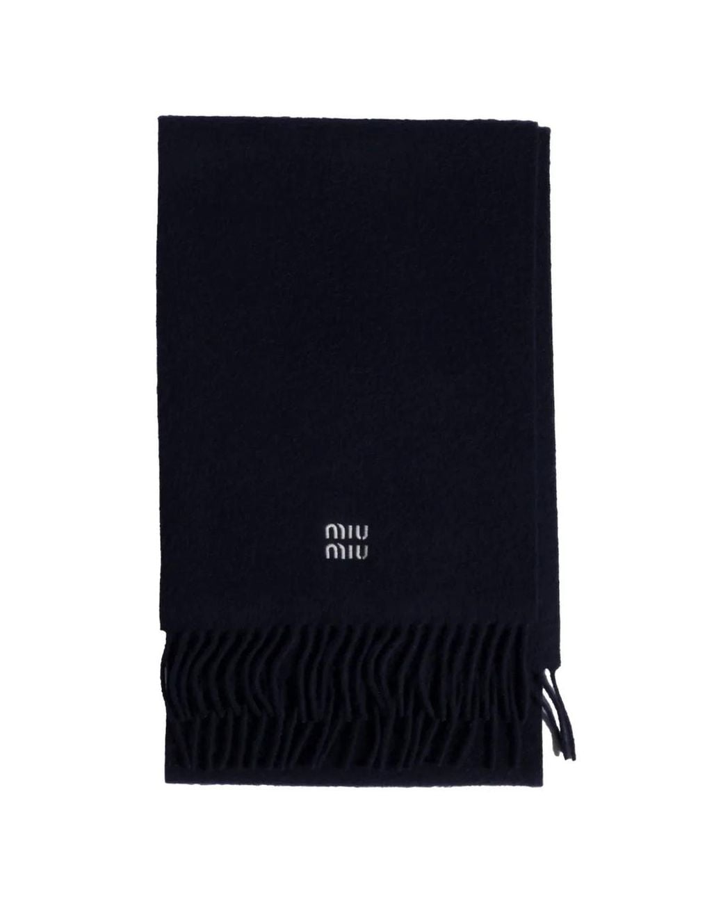 Miu Miu Blue Écharpe En Cachemire
