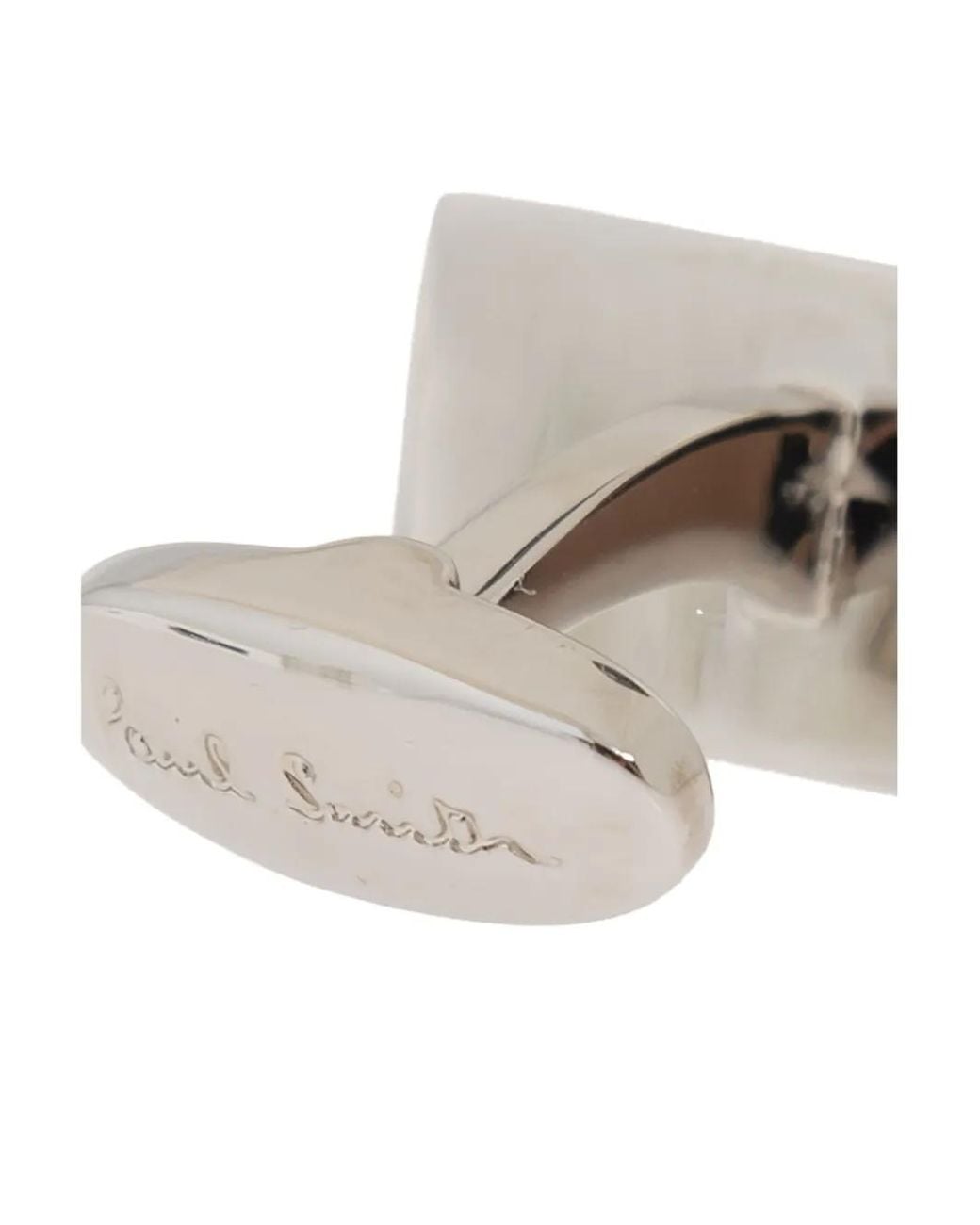 Paul Smith White Striped Cufflinks for men