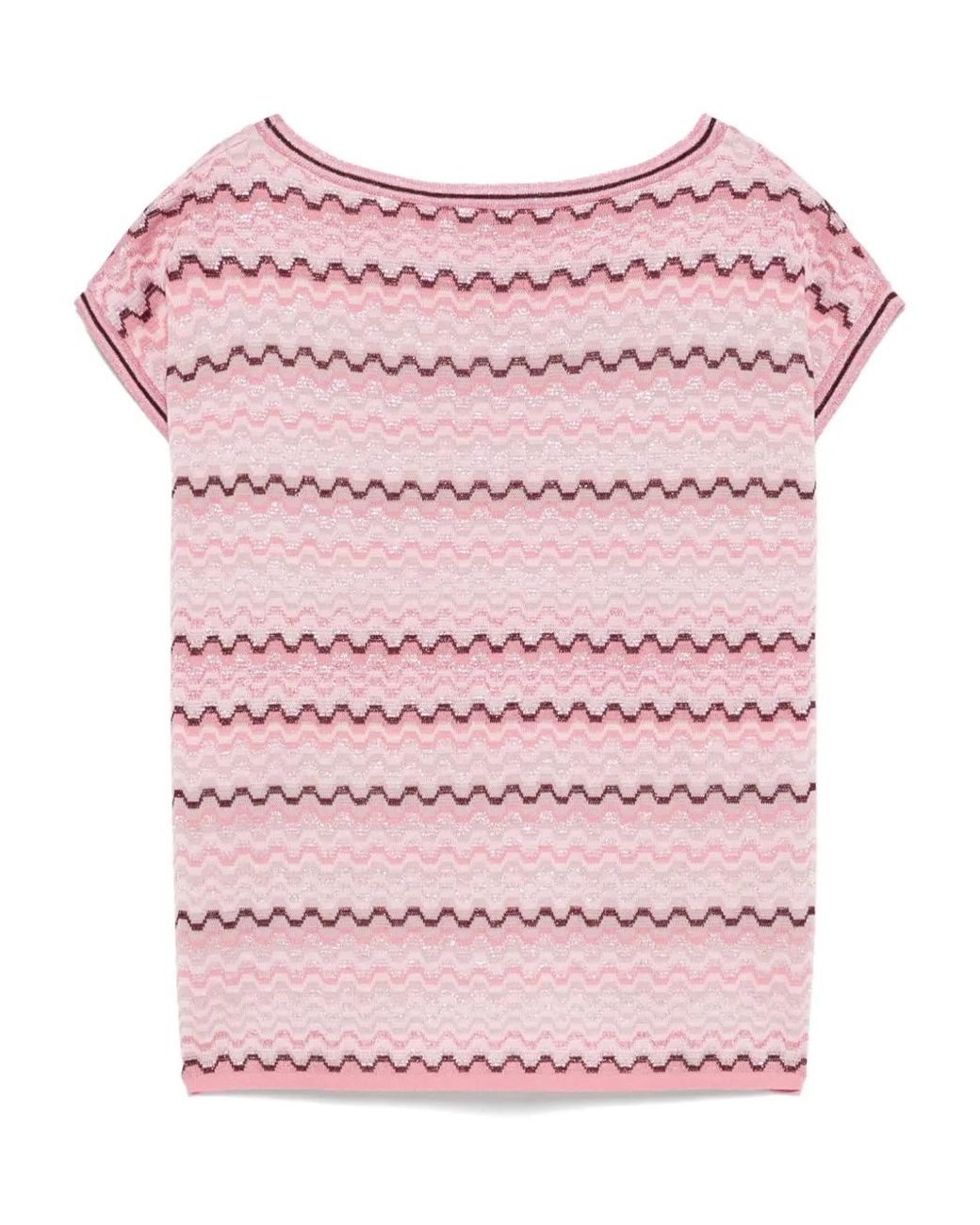 D.exterior Pink Patterned-Jacquard Top