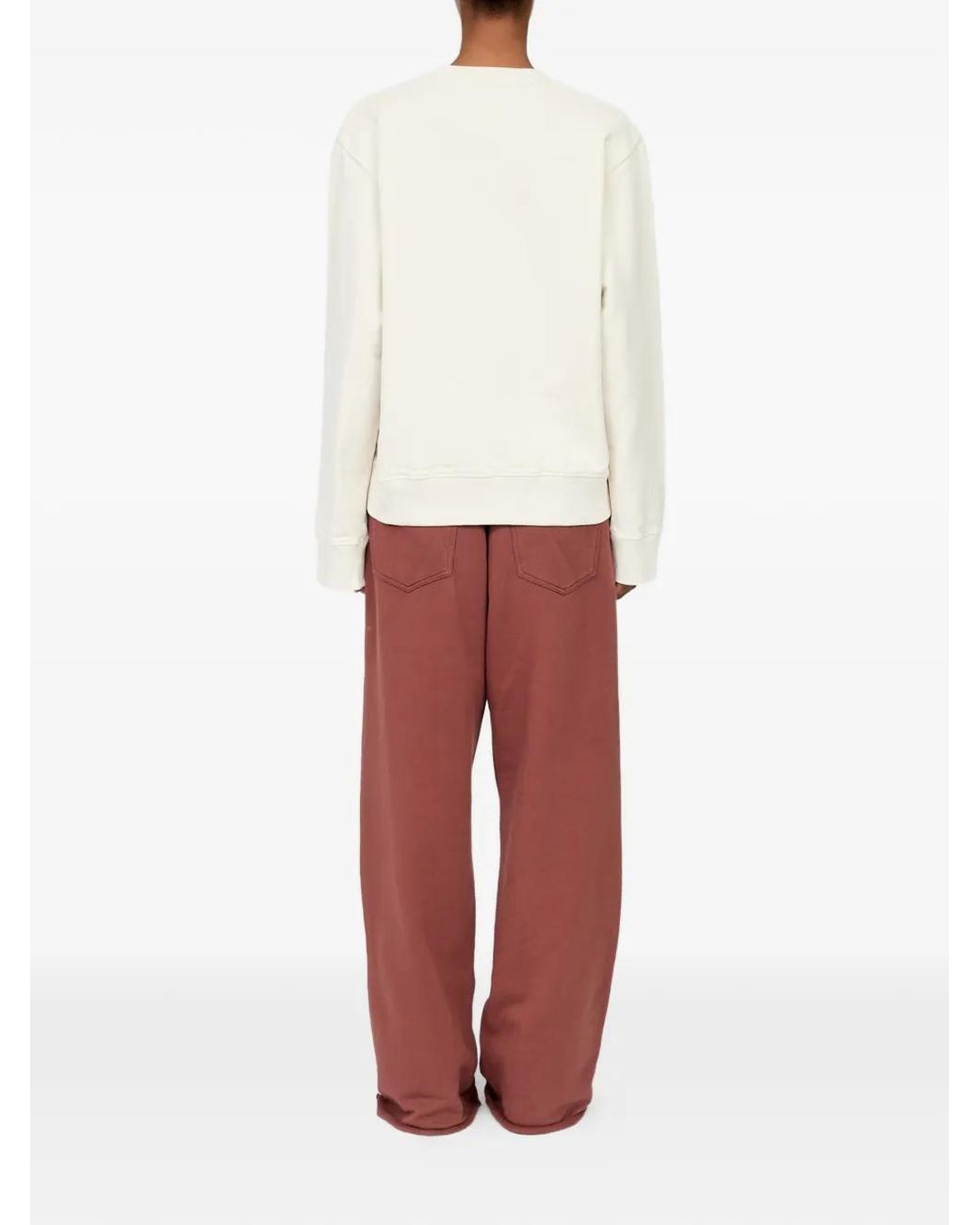 MM6 by Maison Margiela White Horse-Print Unbrushed-Cotton Sweatshirt