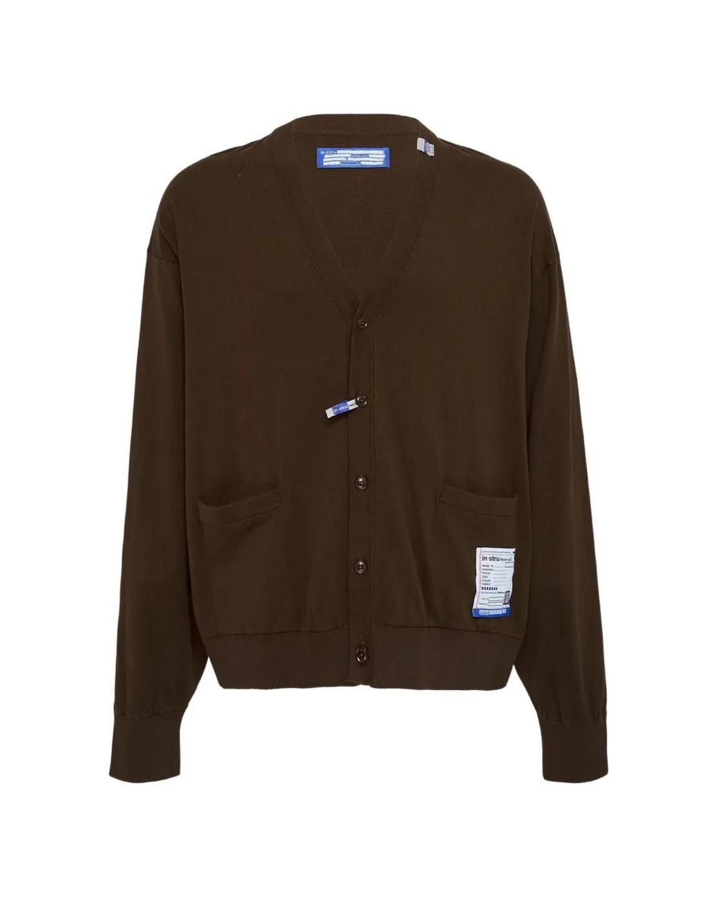 Maison Mihara Yasuhiro Brown High Gauge Knit Cardigan for men