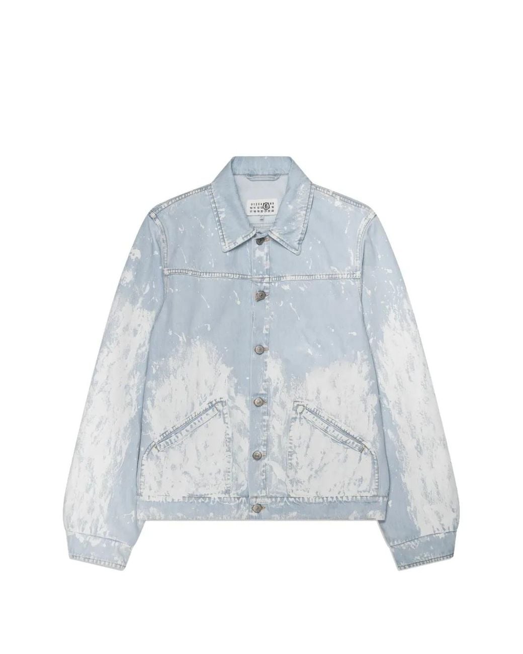 MM6 by Maison Margiela Blue Paint-Splatter Jacket for men