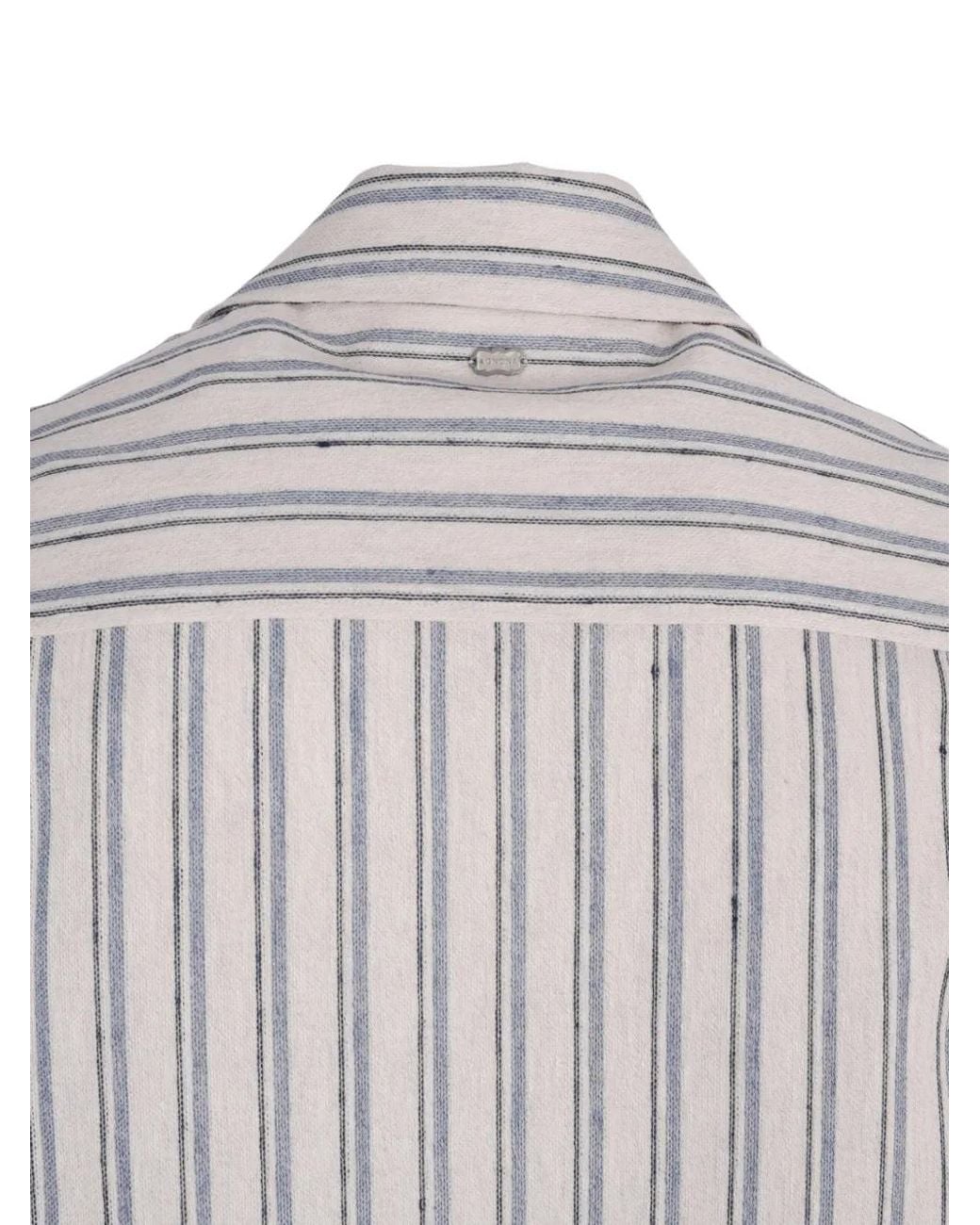 Agnona White Striped Jersey Shirt for men