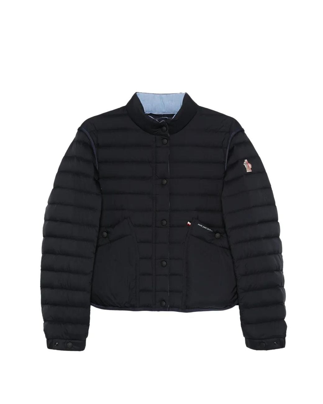 Moncler Black Madulains Button Quilted Jacket