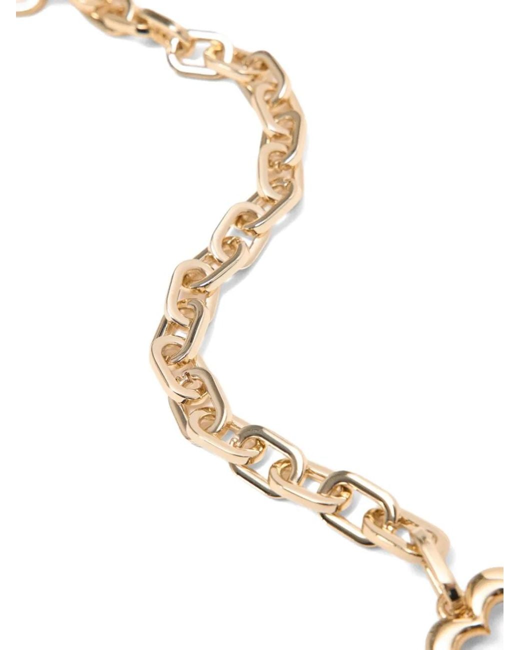 Maje Metallic Short Metal Chain Shoulder Strap