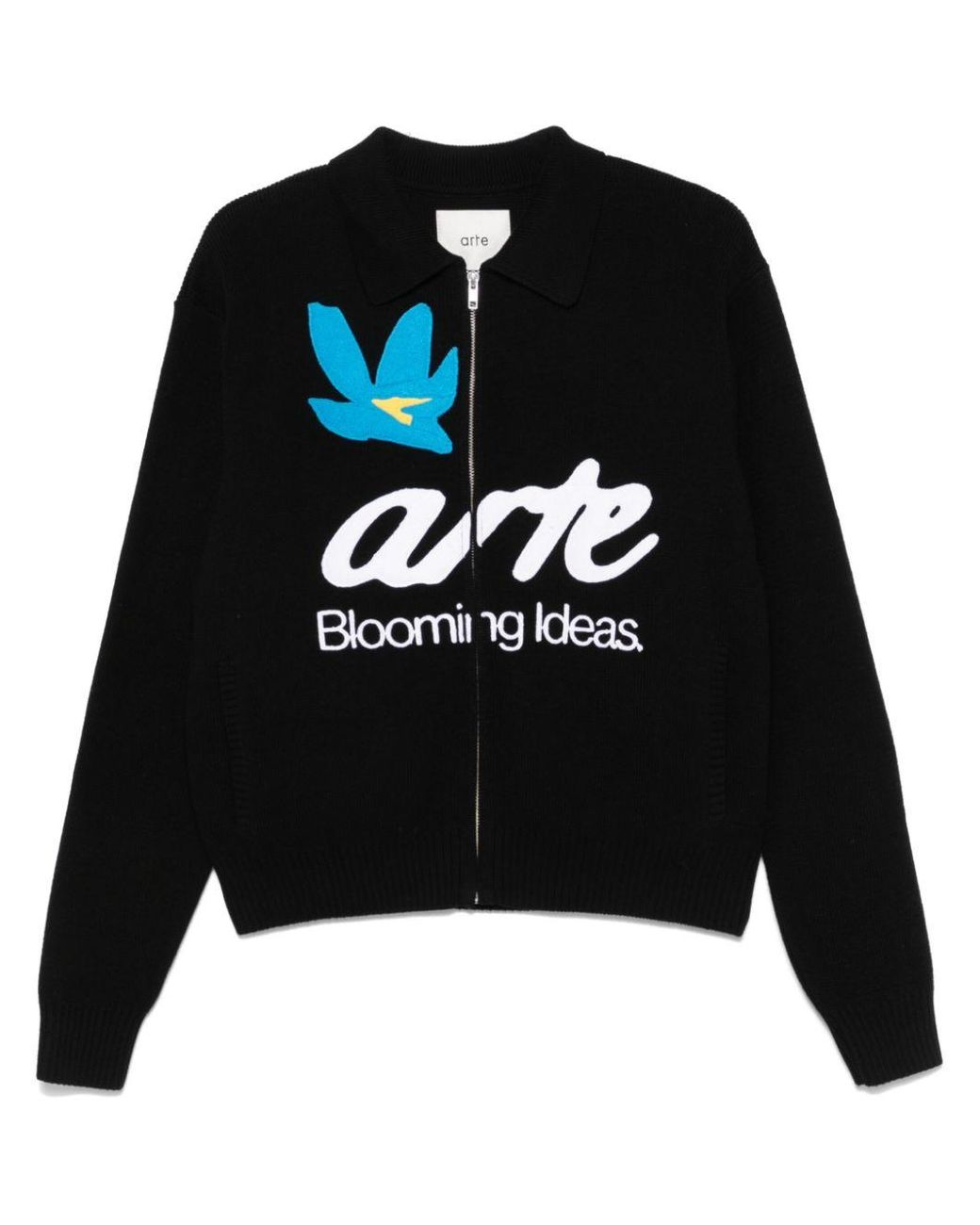 Arte' Blooming Ideas Cardigan in Black for Men | Lyst UK