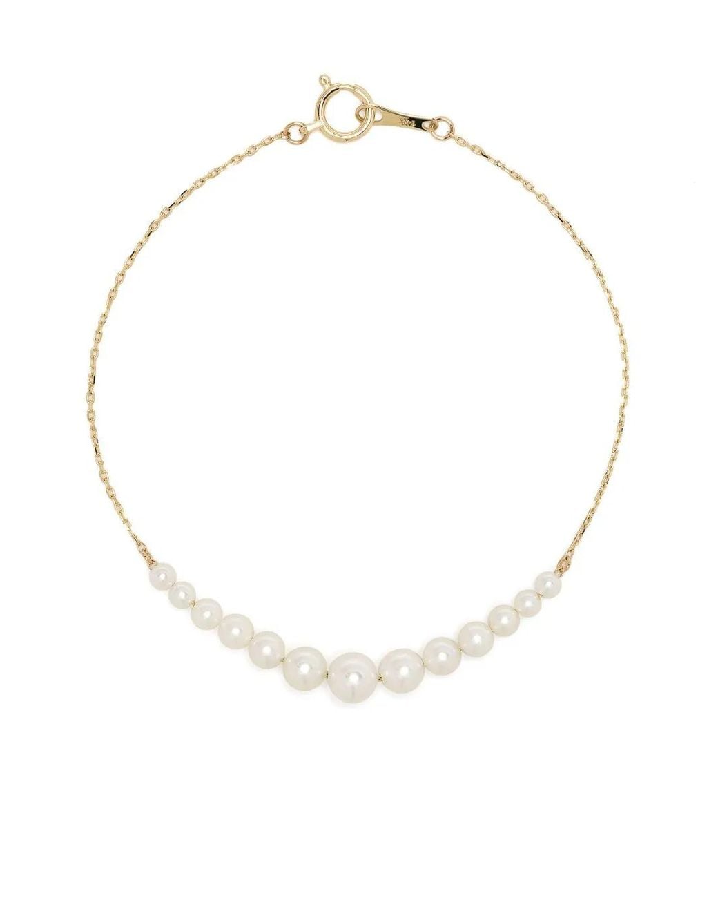 Mizuki White Bracelet En 14Ct Serti De Perles Akoya
