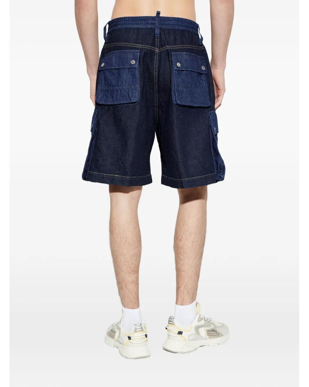 DSquared² Blue Denim Cargo Shorts for men