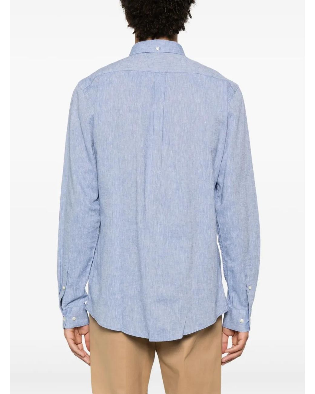 Barbour Blue Nelson Long-Sleeve Shirt for men